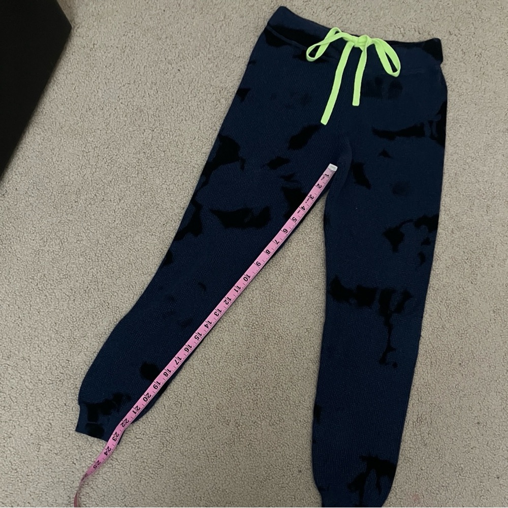 Lisa Todd 100% Cotton Waffle Knit Tie Dye slim Joggers, loungewear, drawstring - Picture 4 of 7